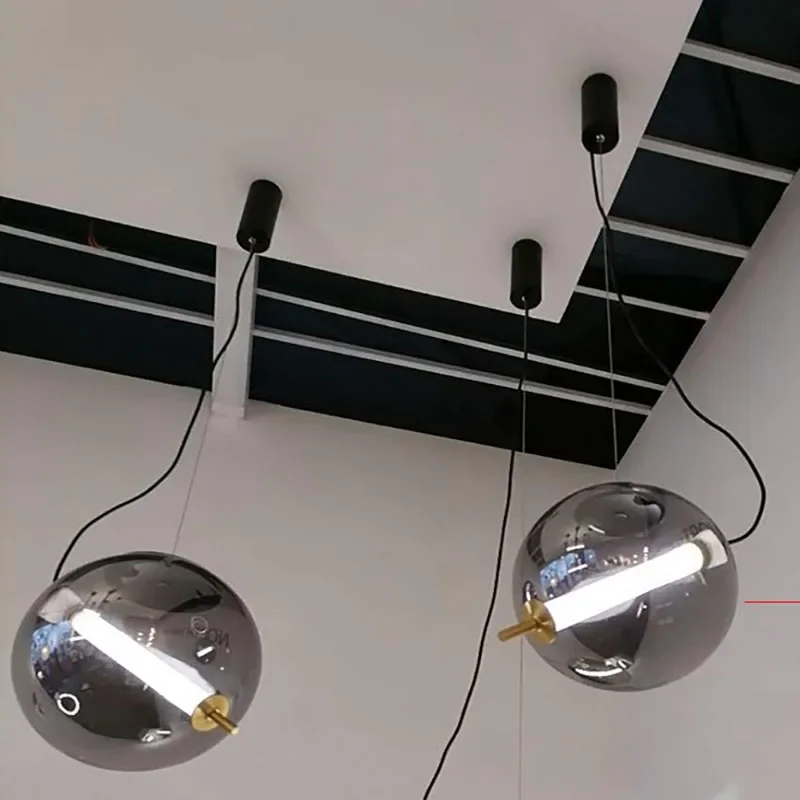 Подвесные светильники из скандинавского стекла люстра прозрачного для столовой