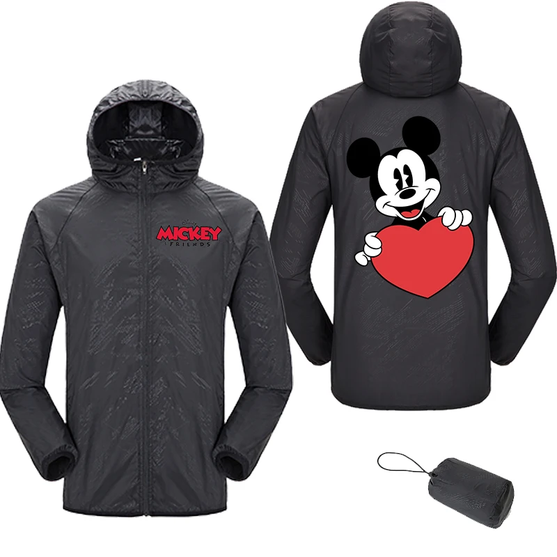 

Disney Mickey Mouse Men's Clothes hooded jacket waterproof spring and autumn casual jacket breathable