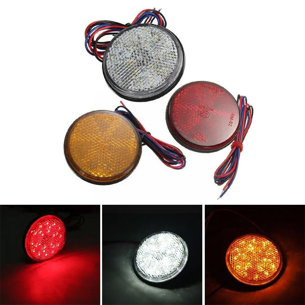 1pcs Motorcycle 24 LED Brake Stop Warning Reflector Light Rear Tail Marker Lamp For All Models Motorcycles Bicycle Car Scoo R3D5