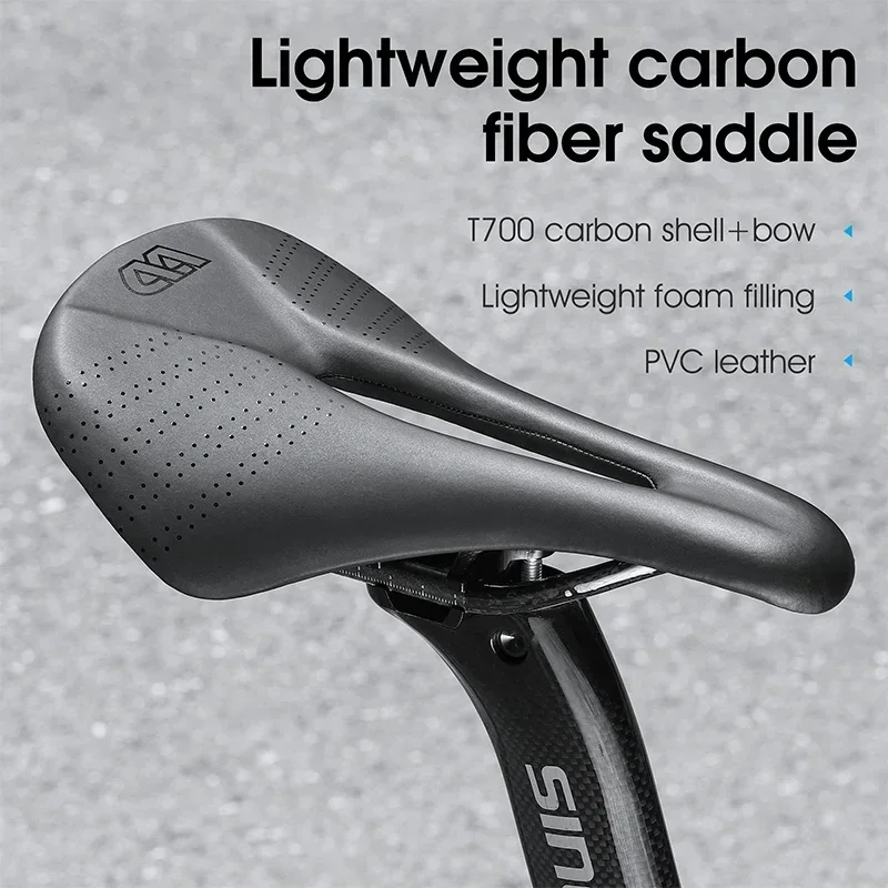 WEST BIKING Сверхлегкое T700 карбоновое скоростное седло для шоссейного велосипеда