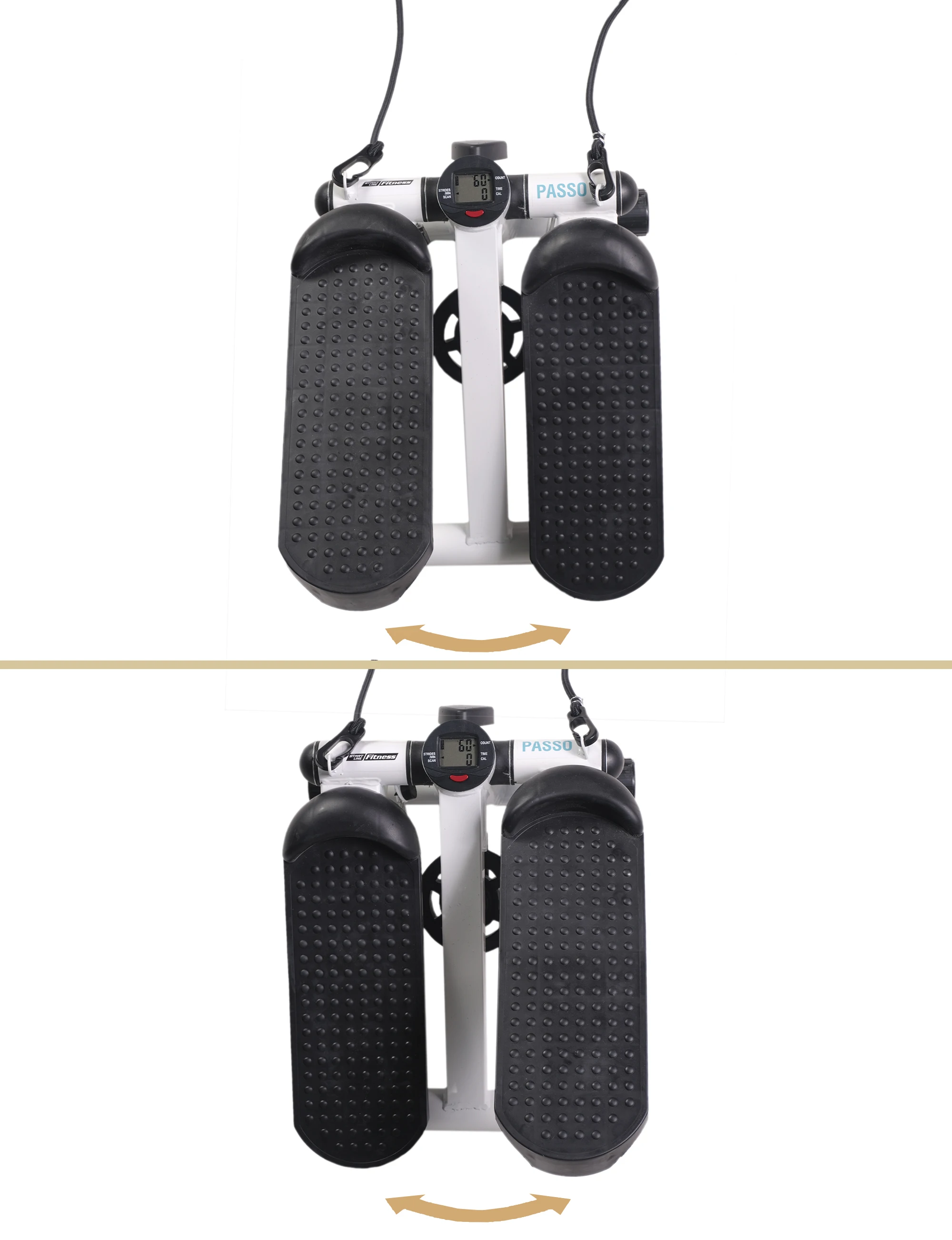 Мини-степпер с электронным дисплеем и эспандерами PASSO Start Line