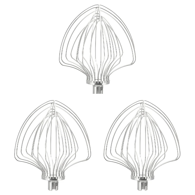 

3X Replacement Wire Whip For 5K7EW Vertical Mixer Aid, 7 Quart Lift Bowl 6-Wire Whip Attachment Part Accessories