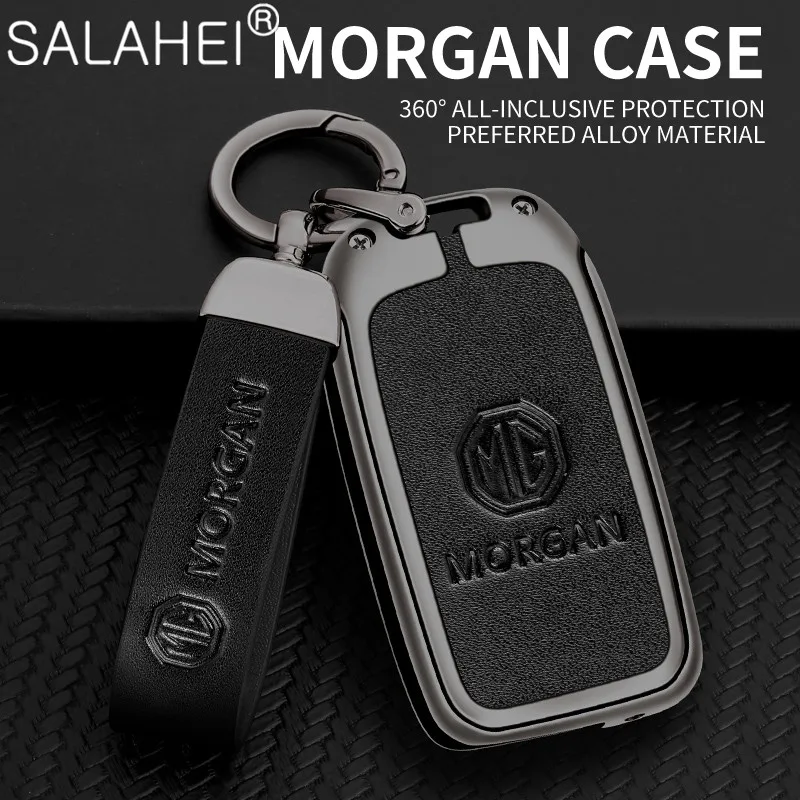 

Zinc Alloy Leather Car Key Case Cover Shell Holder for Roewe RX5 MG3 MG5 MG6 MG7 MG ZS GT GS 350 360 750 W5 Keychain Accessories