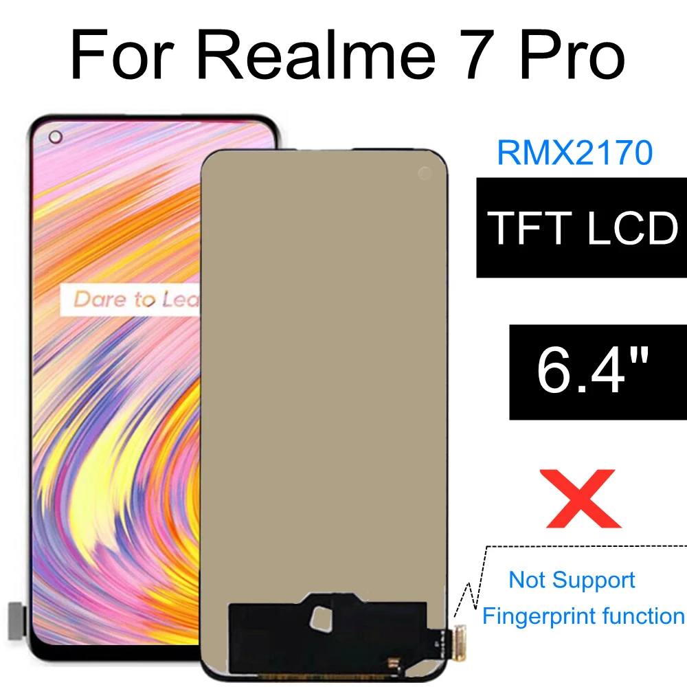 

6.40" TFT LCD For Realme 7 Pro 7Pro RMX2170 LCD Display Touch Screen Digitizer Assembly Replacement