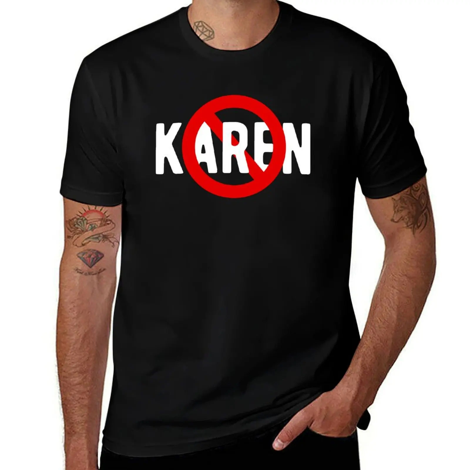 Фото Футболка с дизайном Anti Karen для любителей забавных мемов с Карен, простая повседневная хлопковая футболка с короткими рукавами №1