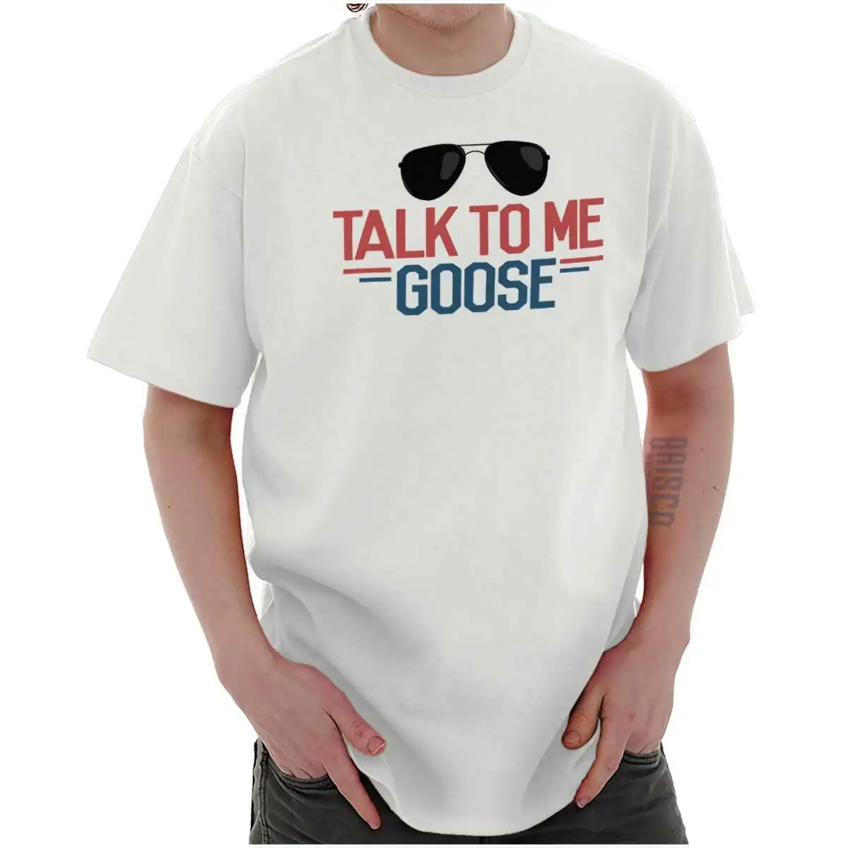 Прикольная женская или мужская футболка с круглым вырезом и надписью Talk To Me