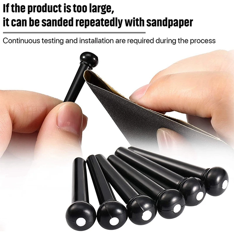 

180 Pieces Acoustic Guitar Bridge Pins Pegs In White And Black With 5 Piece Bridge Pin Puller Remover In Guitar