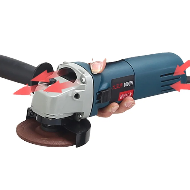 220V 1000W 11000rpm 6 Speed Adjustable Electric Angle Grinder Power Tool Grinding Metal Wood Cutting And Grinding Machine