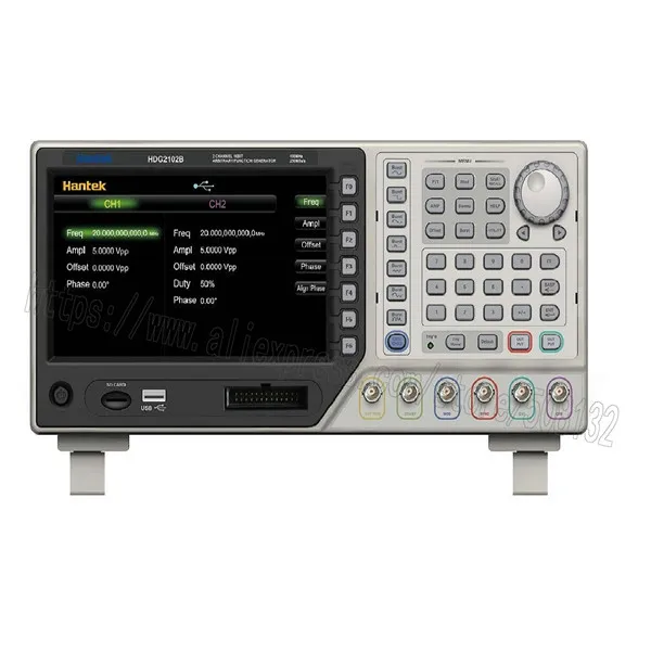 

Генератор цифровых сигналов Hantek HDG2012B, функция DMM, сигнал произвольной формы, 10 МГц, 2 канала, 250 Мвыб/с, 64 м, высокая точность
