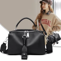 new casual women messenger bags genuine leather shoulder bags chic luxury crossbody bag fashion simple tote trend female handbag