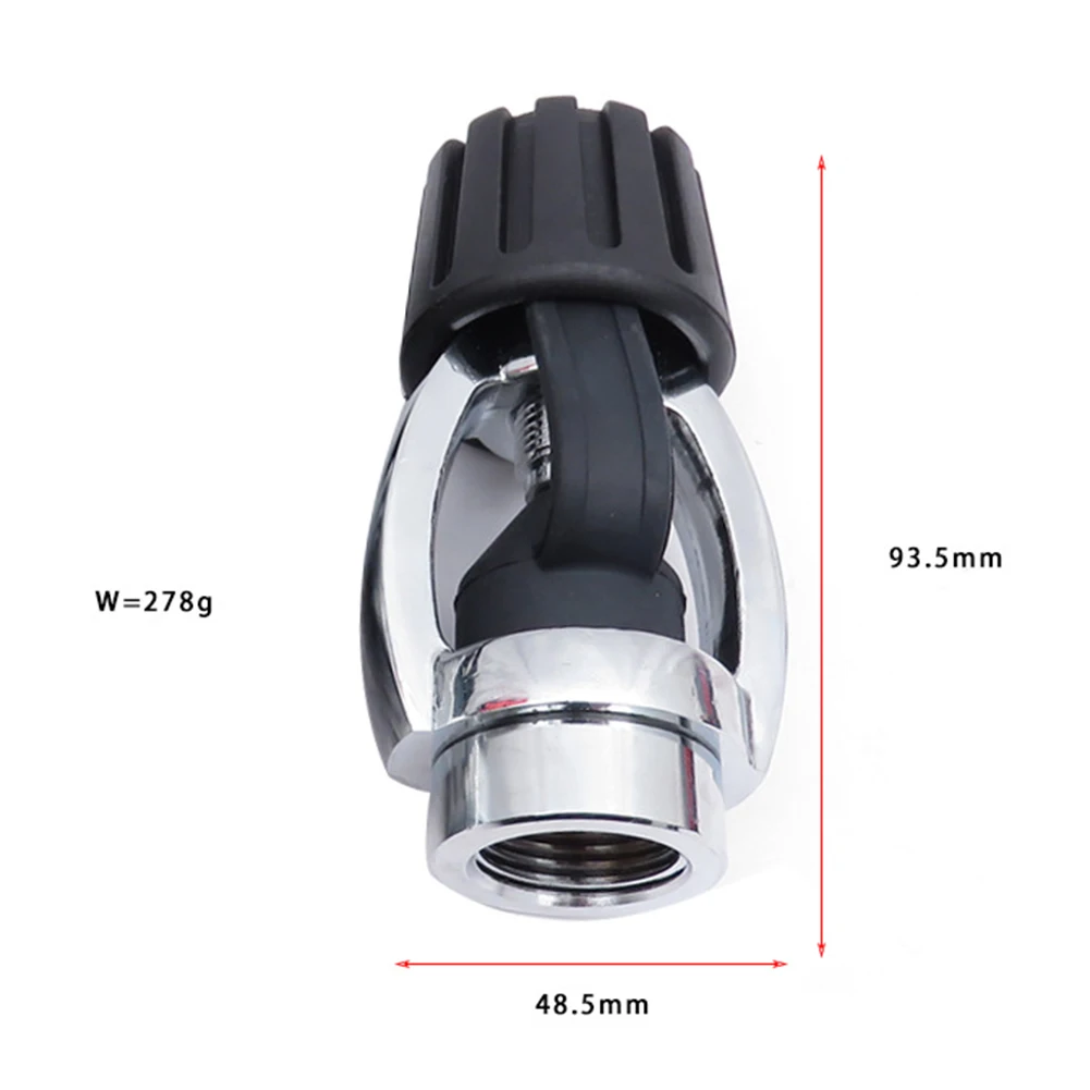 

Snorkeling Equipment Scuba Adapter Diving Adapter 1 Stage 278g 93.5*48.5mm Black Brass For Din 1 Stage Regulator