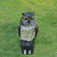 outdoor scare birds and drive away rats in the countryside owl decoys statue yard garden crow scarecrow deterrent pest control