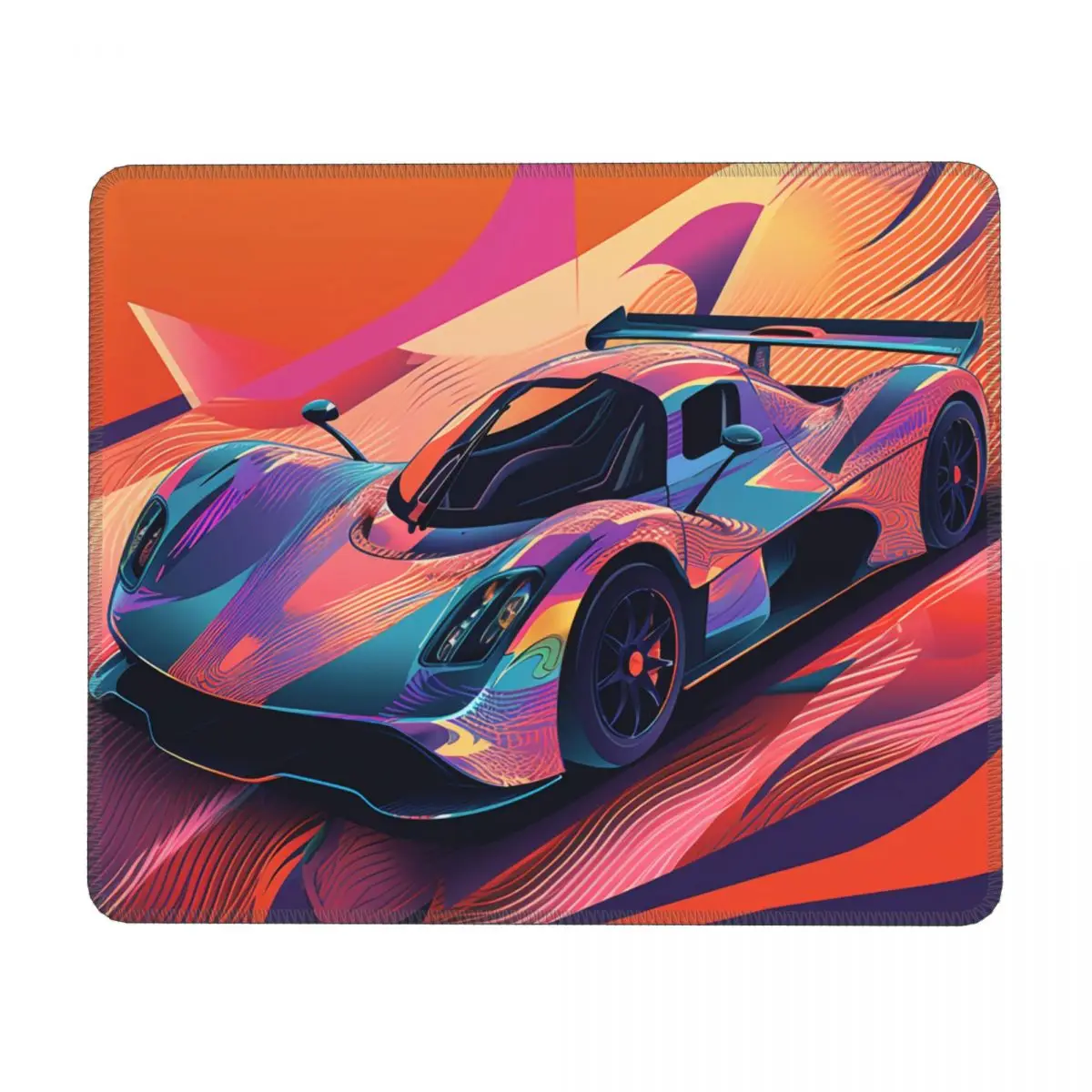 

Dazzling Sports Car Horizontal Print Mouse Pad Neo Fauvism Cover Art Rubber Desktop Mousepad Non Slip Rertro Cute Mouse Pads