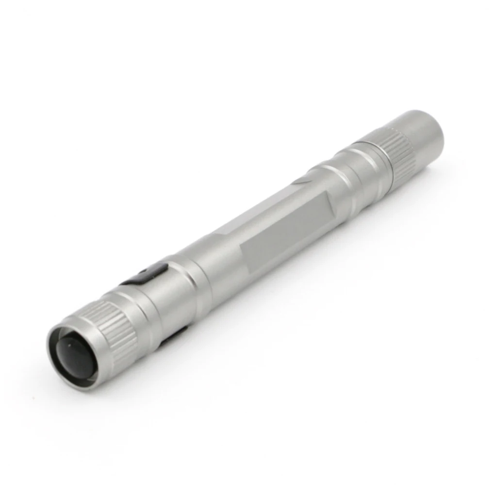 

XPE-R3 Mini Flashlight Aluminum Alloy Penlight with Clip Battery-powered Light Non-slip Lamp Night Lighting Hiking