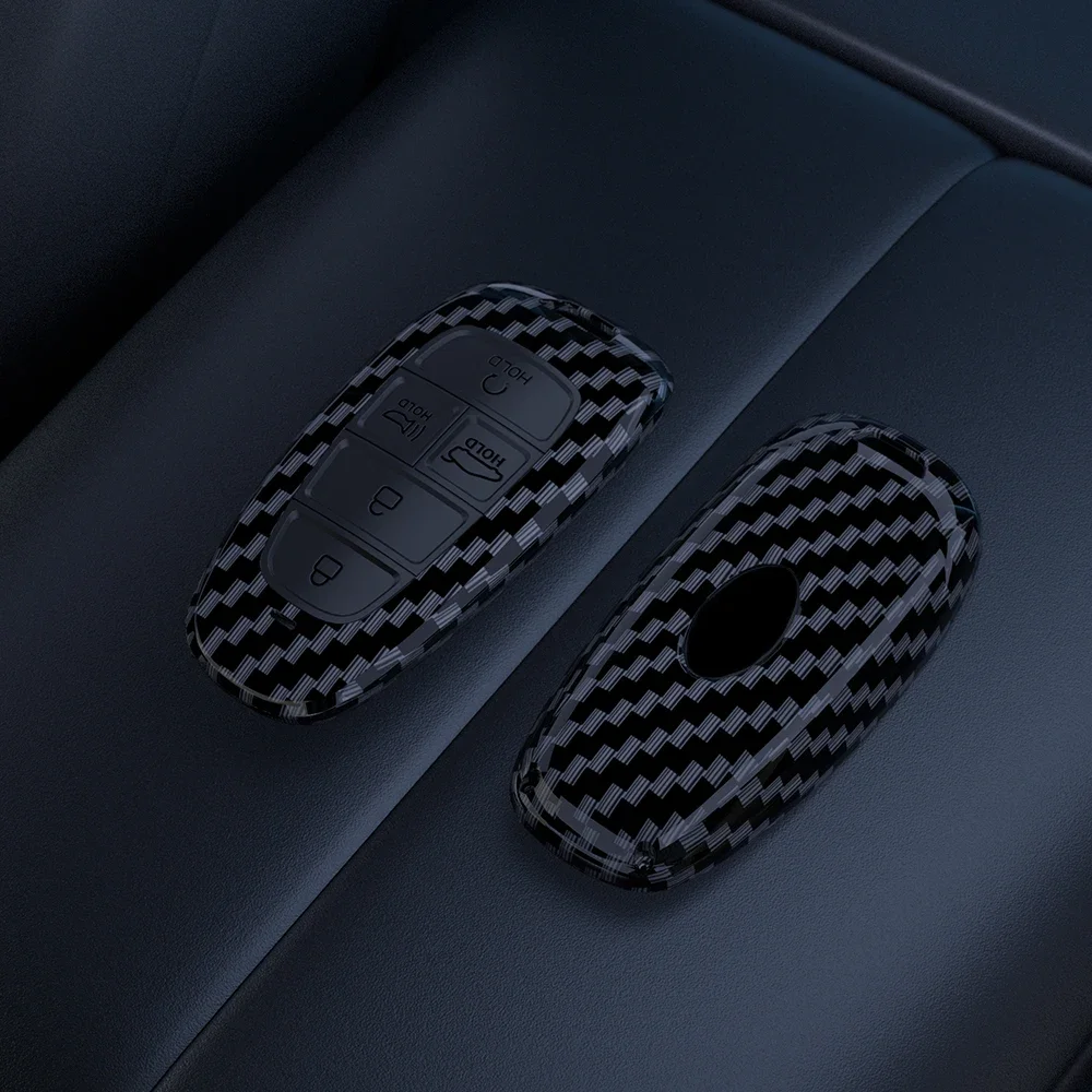 Чехол для автомобильного ключа из АБС-пластика углеродного волокна Hyundai Sonata Sel Ev 6