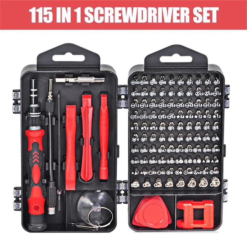 

115 In 1 Multifunctional Screwdriver Set With 98 Precision Bit Hand Tool Screwdrivers For Computer PC Mobile Phone Repair Tools