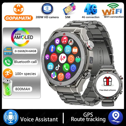 Смарт-часы для Android VP600, 4G, ПЗУ 64 ГБ, 800 мАч