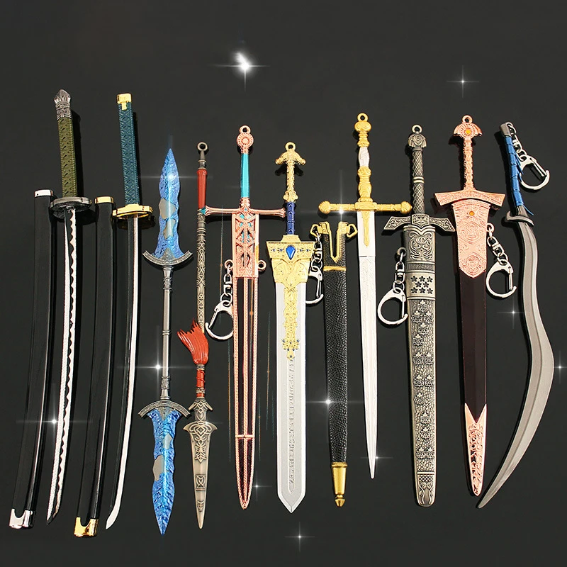 Модель оружия Elden в виде кольца, копия модели оружия, копье, мечи,  нож-бабочка, японская королевская катана, подарки на день рождения, игрушки  | AliExpress