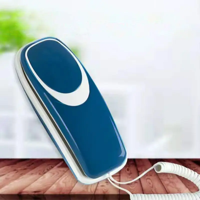 mini desktop corded landline phone fixed wired telephone wall mountable mutepauseredial functions for home hotel office bank free global shipping