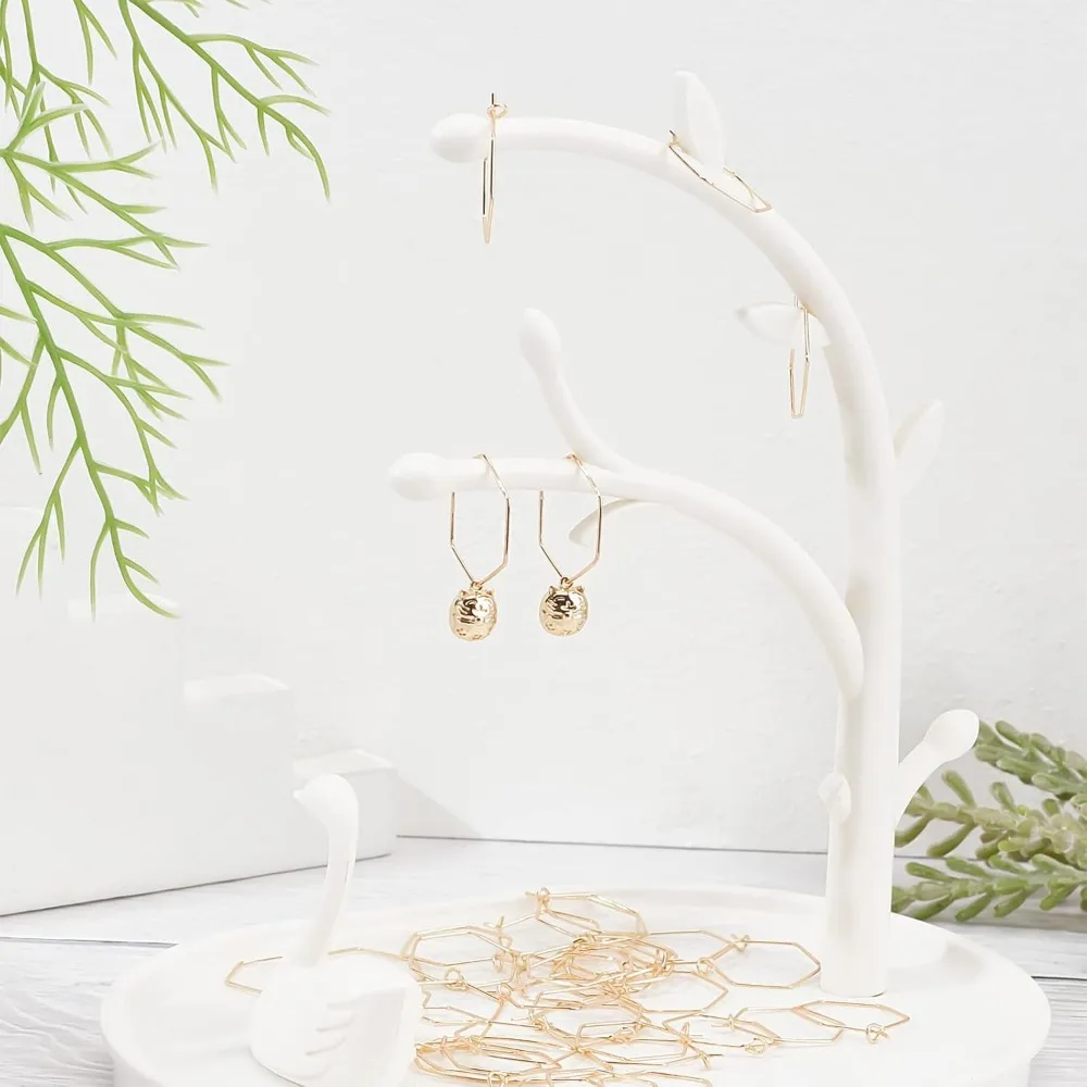 Геометрические серьги-кольца 18К позолоченные