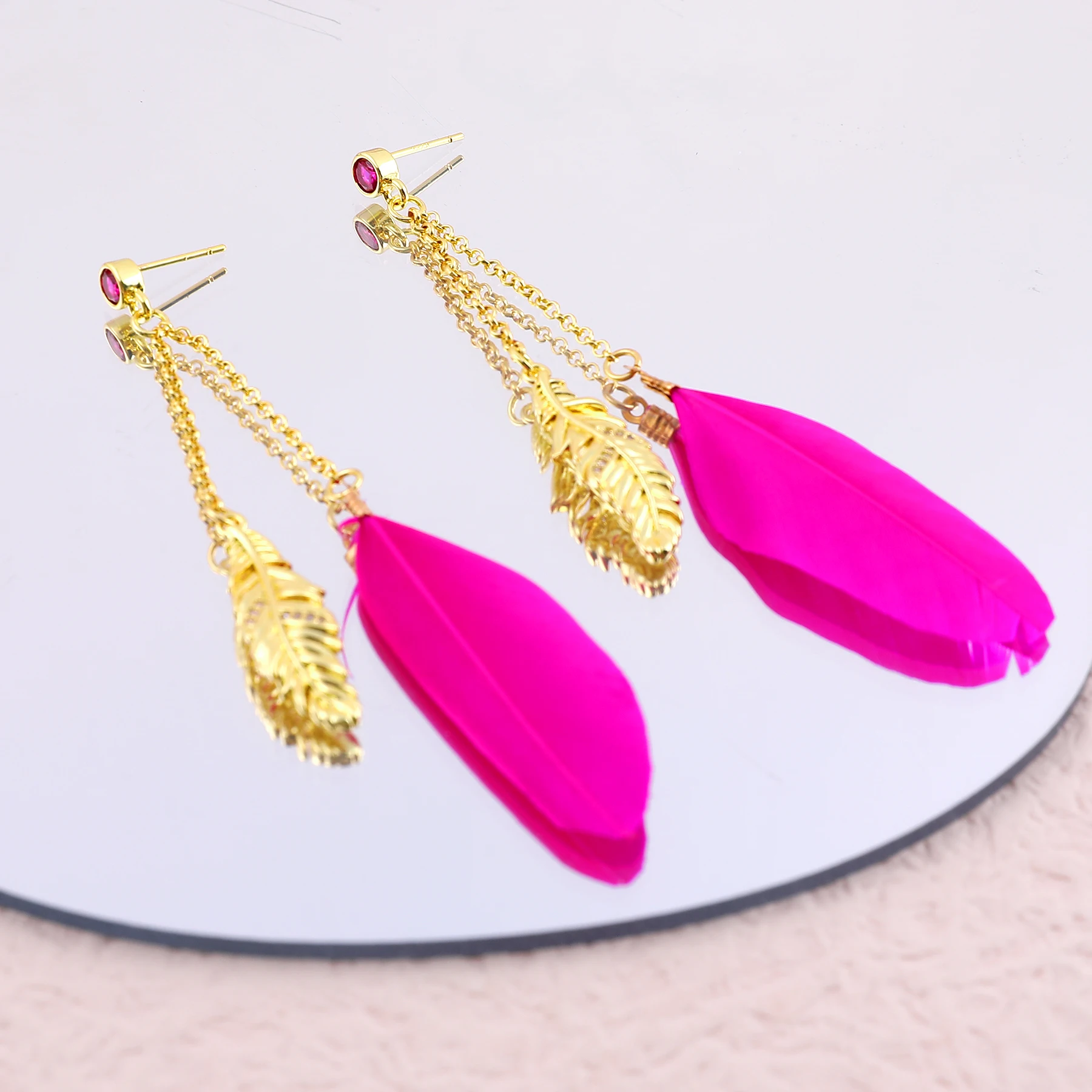 Makersland перо кулон женские серьги модные ювелирные аксессуары подарки для девочек