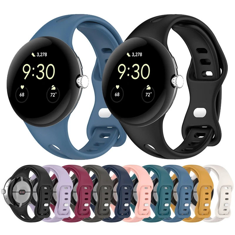 

Ремешок для наручных часов Google Pixel, тонкий спортивный силиконовый браслет с пряжкой-бабочкой, аксессуары для пиксельных часов