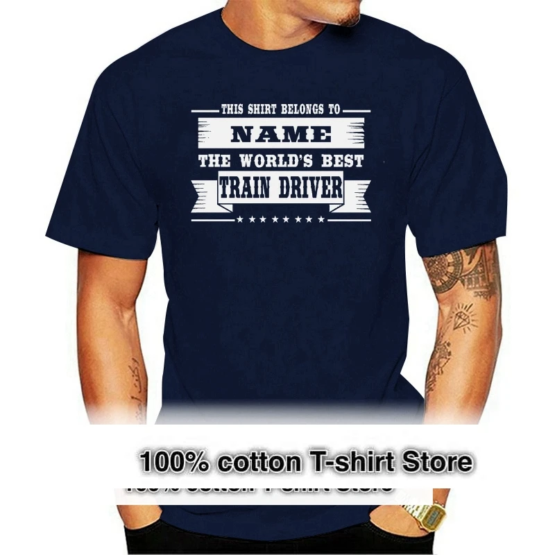 

Мужская индивидуальная футболка для водителя поезда Железной Дороги паровой подарок забавная работа