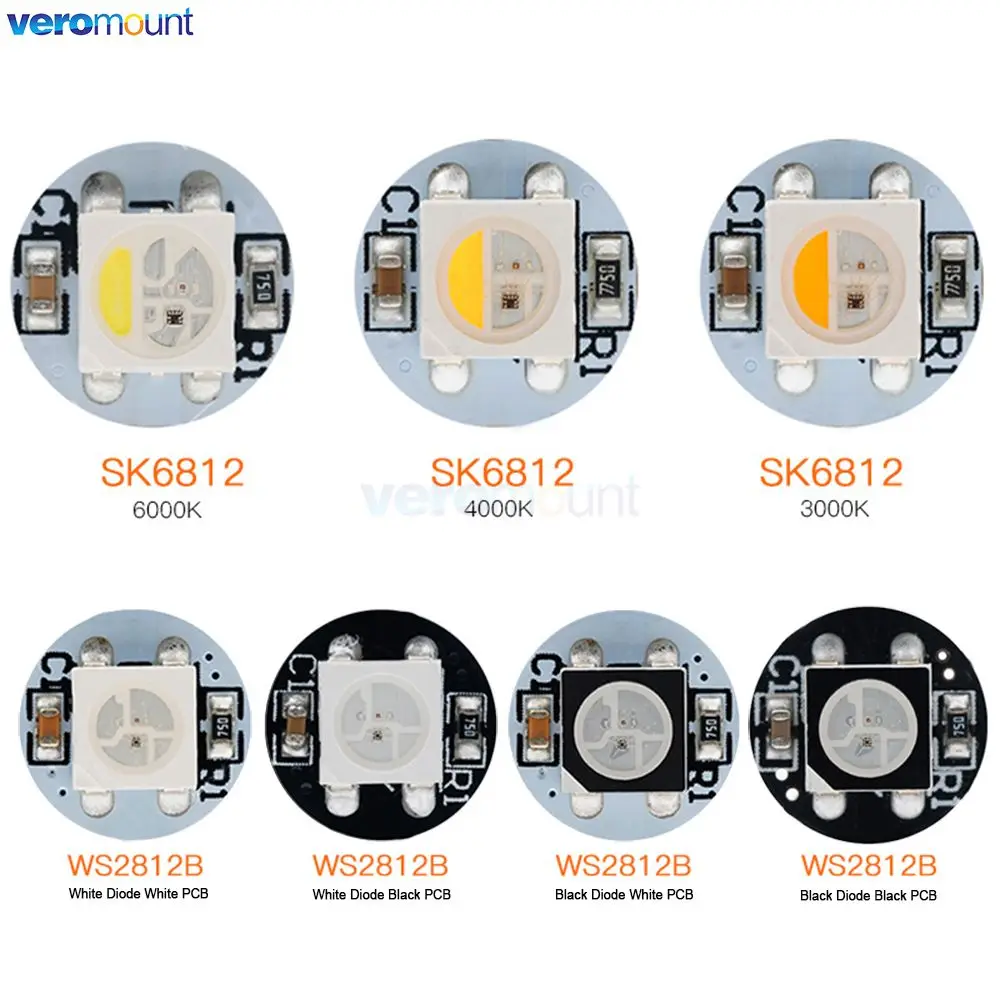 50-1000 шт. чипы для радиатора WS2812B 10 мм x 3 WS2811 IC 5050 SMD RGB SK6812 RGBW RGBNW RGBWW 5 в постоянного