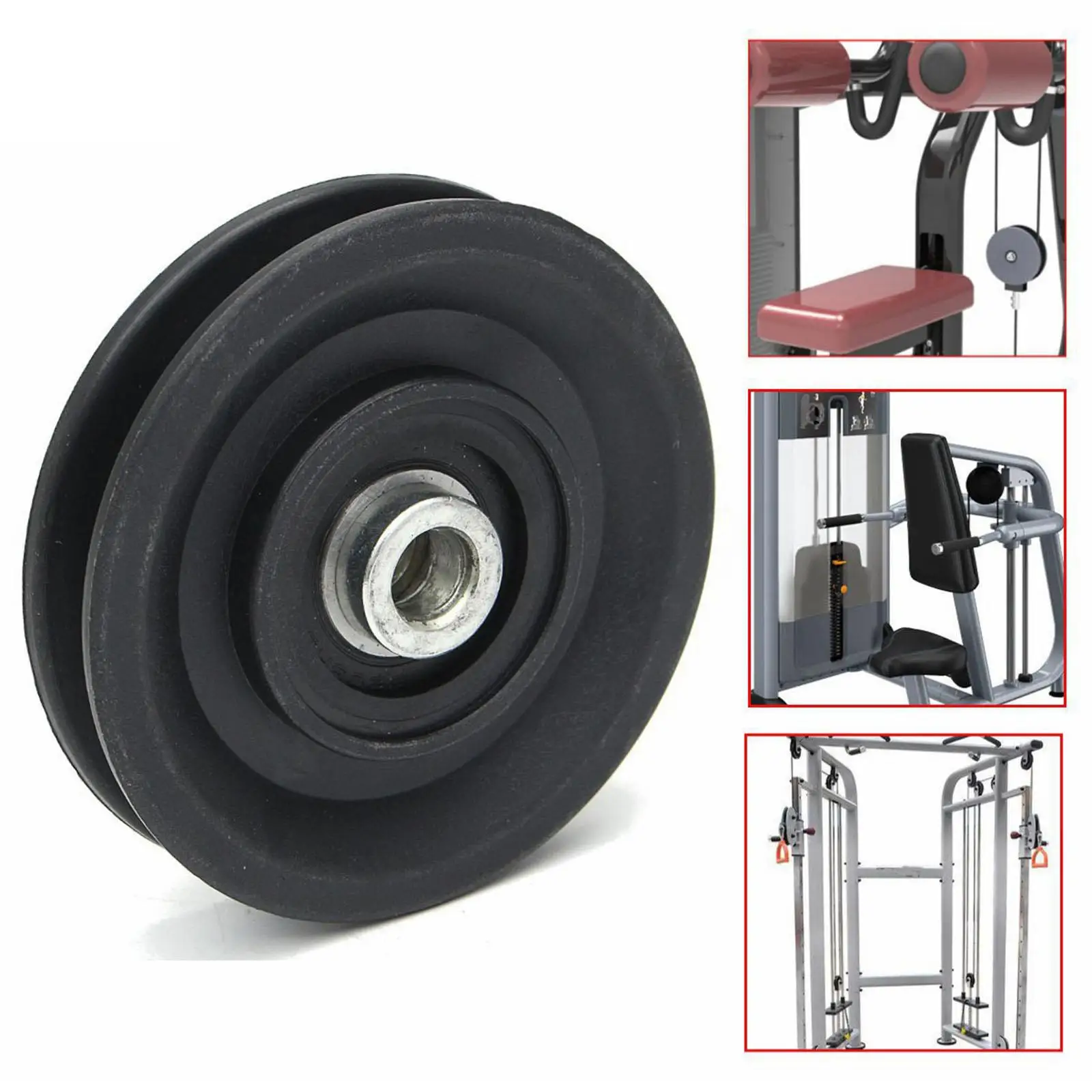 

Nylon Bearing Pulley Wheel Wearproof 3.5inch Replace for Gym Equipment Part