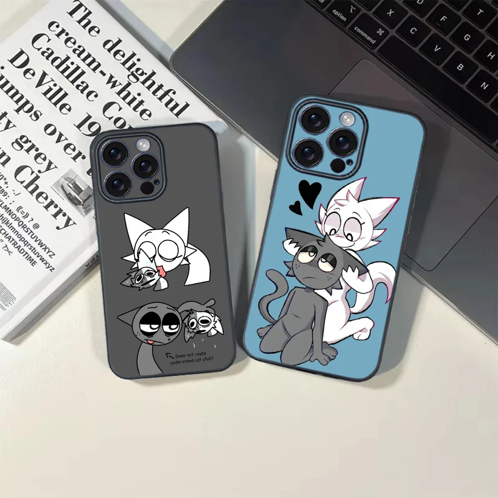 Чехол для телефона Wenda sprunki iPhone 16 15 14 13 12 11 PRO MAX PLUS мини-ТПУ приятный кожи чехол