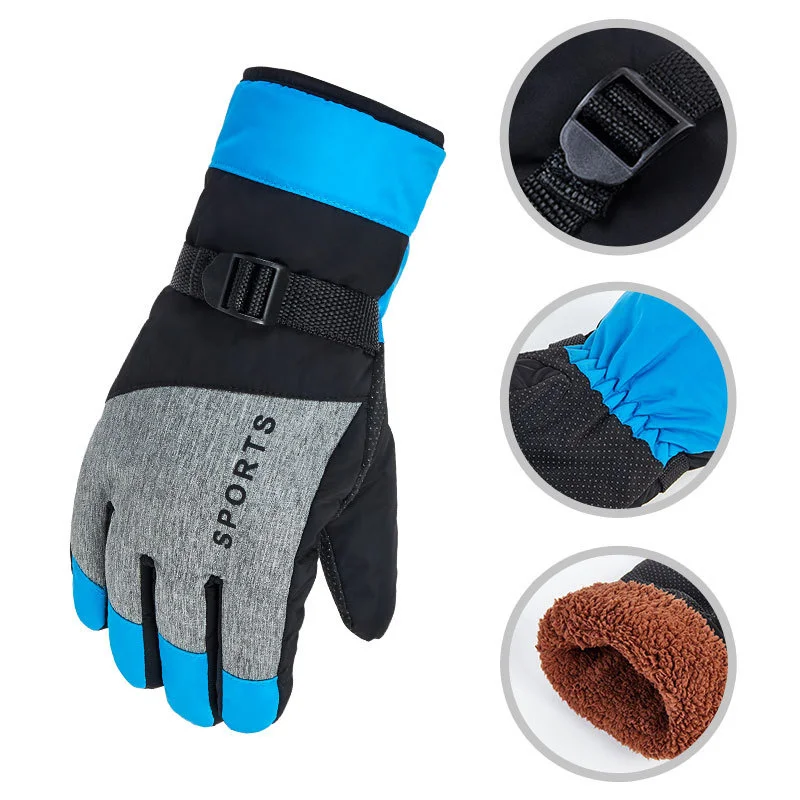 

New -30 Degree Waterproof Ski Thermal Gloves For Men Women Windproof Snowboard Sport Gloves Handwear Guantes Nieve Skiing Glove