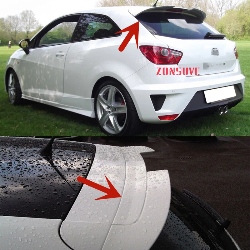 

Предназначено для Seat Ibiza Mk4 6J 5-дверного 2008-2017 года, комплект кузова спойлера на крышу, аксессуары для задних крыльев