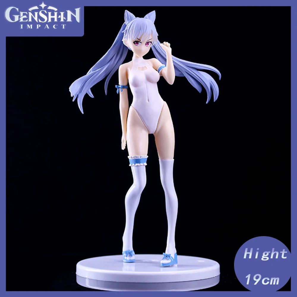 

Аниме-фигурка Genshin Impact, купальник, фигурка Keqing, модель, коллекционные украшения, подарки, 19 см