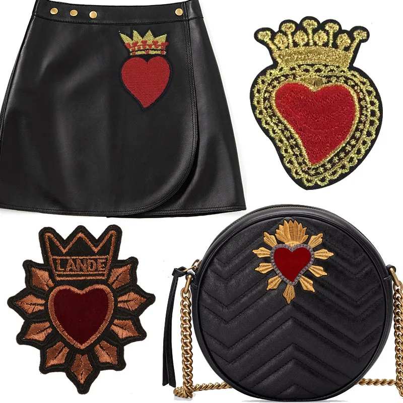 

Fashion Embroidery Patches on Clothes Love Badges Appliques for Clothing Hats Bags Accessories Cloth Stickers Iron on Patch