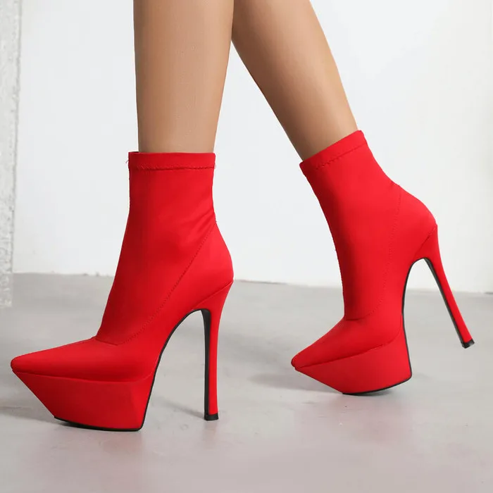 

Ботинки женские на очень высоком каблуке, 2022 см