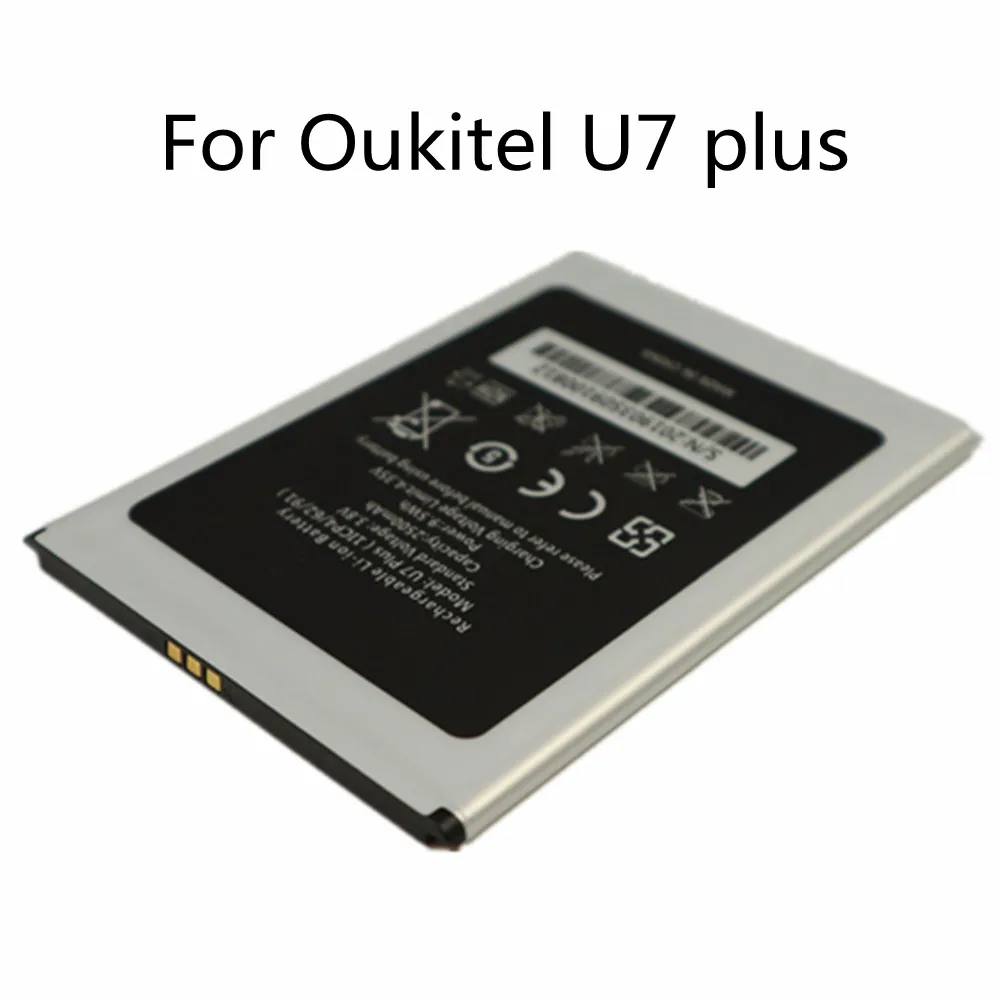 

100% Original 2500mAh Battery For Oukitel U7 PLUS Mobile Phone Battery High Quality U7PLUS Bateria