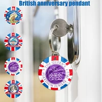queen of keychain platinum anniversary souvenir pendant home car keychain decor acrylic pendant for backpack handba l5u3