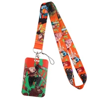 cb1447 chainsaw man japanese anime cosplay cartoon neck strap lanyards id badge card holder keychain cell phone strap