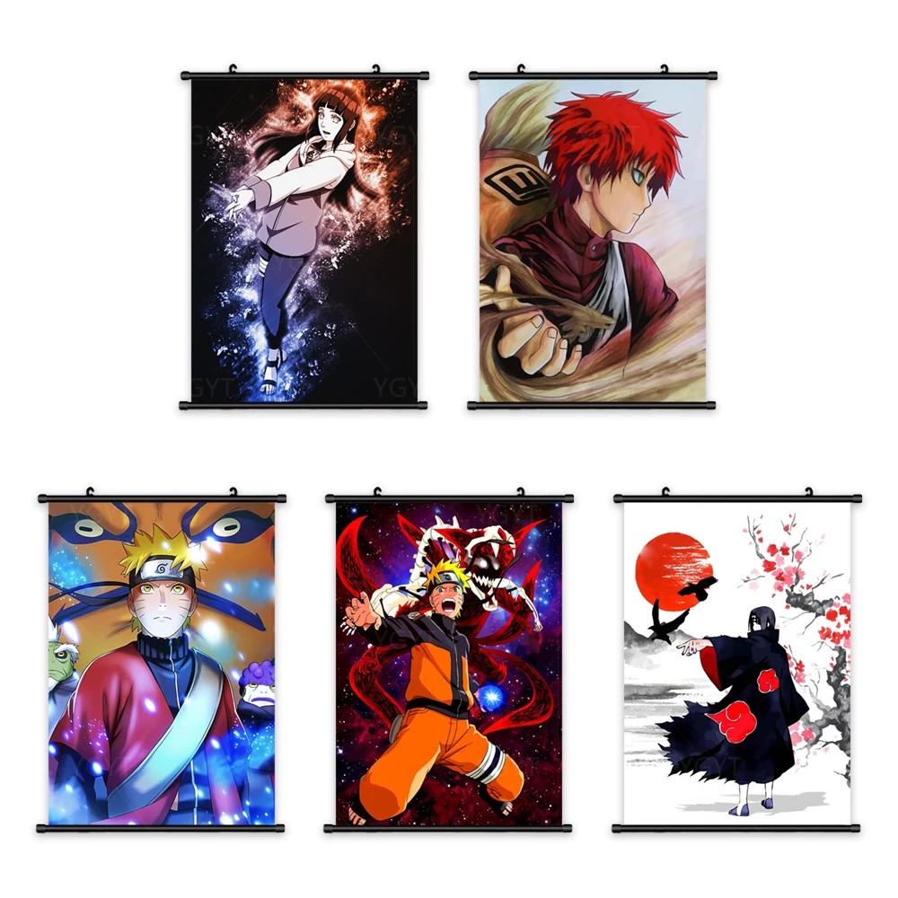 

Настенная роспись с классическим персонажем Наруто, белый плакат из крафт-бумаги, настенная Художественная печать, картина для интерьера детской комнаты, домашний декор
