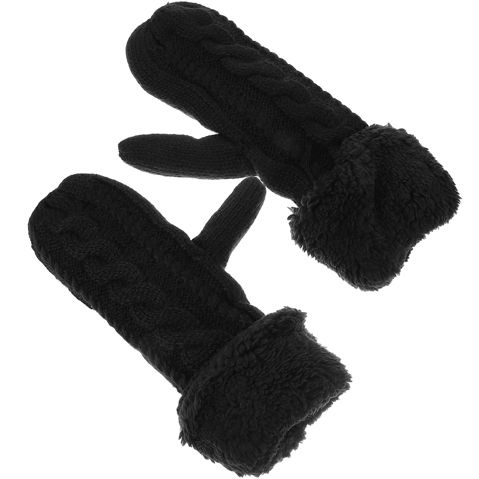

1 Pair Plush Gloves Comfortable Warm Gloves Outdoor Winter Gloves Winter Supply
