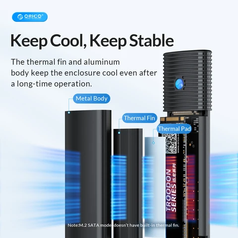 Корпус ORICO для NVMe SSD 10 Гбит/с