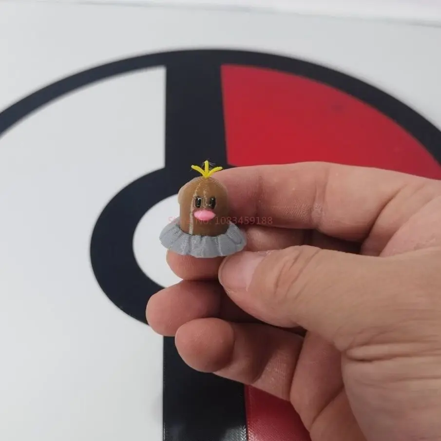 Фото Горячие аниме-фигурки Dugtrio Diglett Slowpoke Proportion World 1:20 Diy 3d Печать Милый персонаж мультфильма Настольная модель Детские игрушки №5