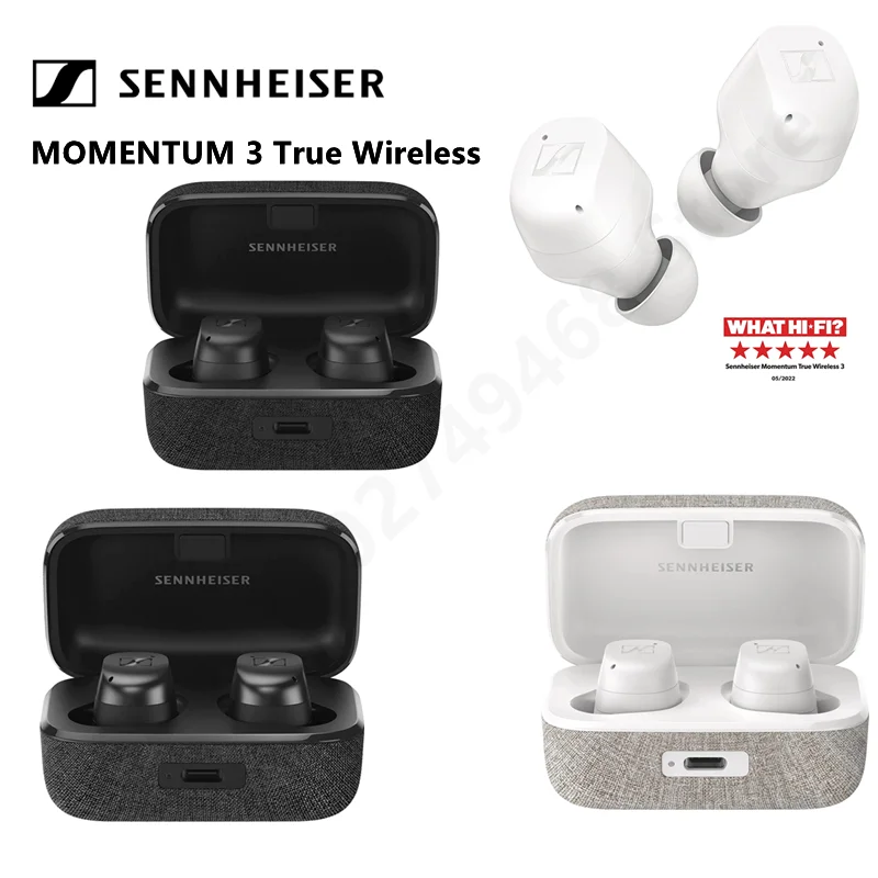 

100% Original Sennheiser MOMENTUM 3 True Wireless Noise Cancelling Headphones Sports Running Music Earplugs HIFI Stereo Headset