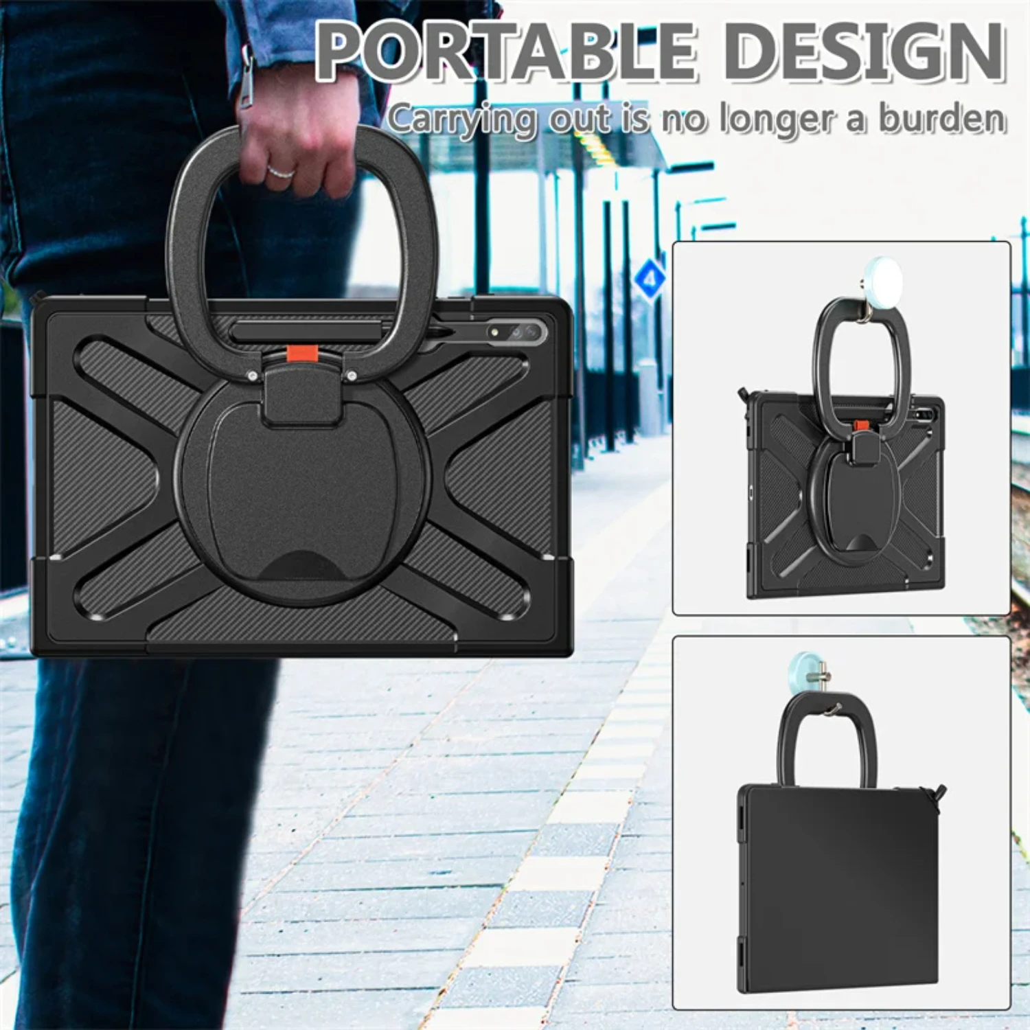 Противоударный чехол для планшета Tab S8 S9 Ultra 14 6 дюйма SM-X900 X906 SM-X910 с вращающейся