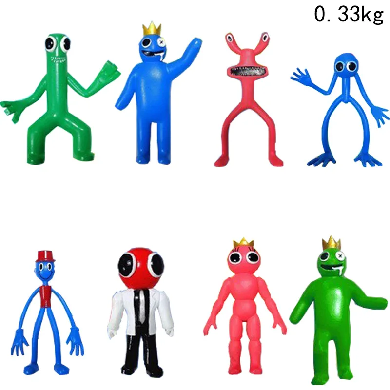 

New 6/8 Piece Set Rainbow Game Character Set Standing Character Toy Figure Collection Model Children's Gift Halloween Toys