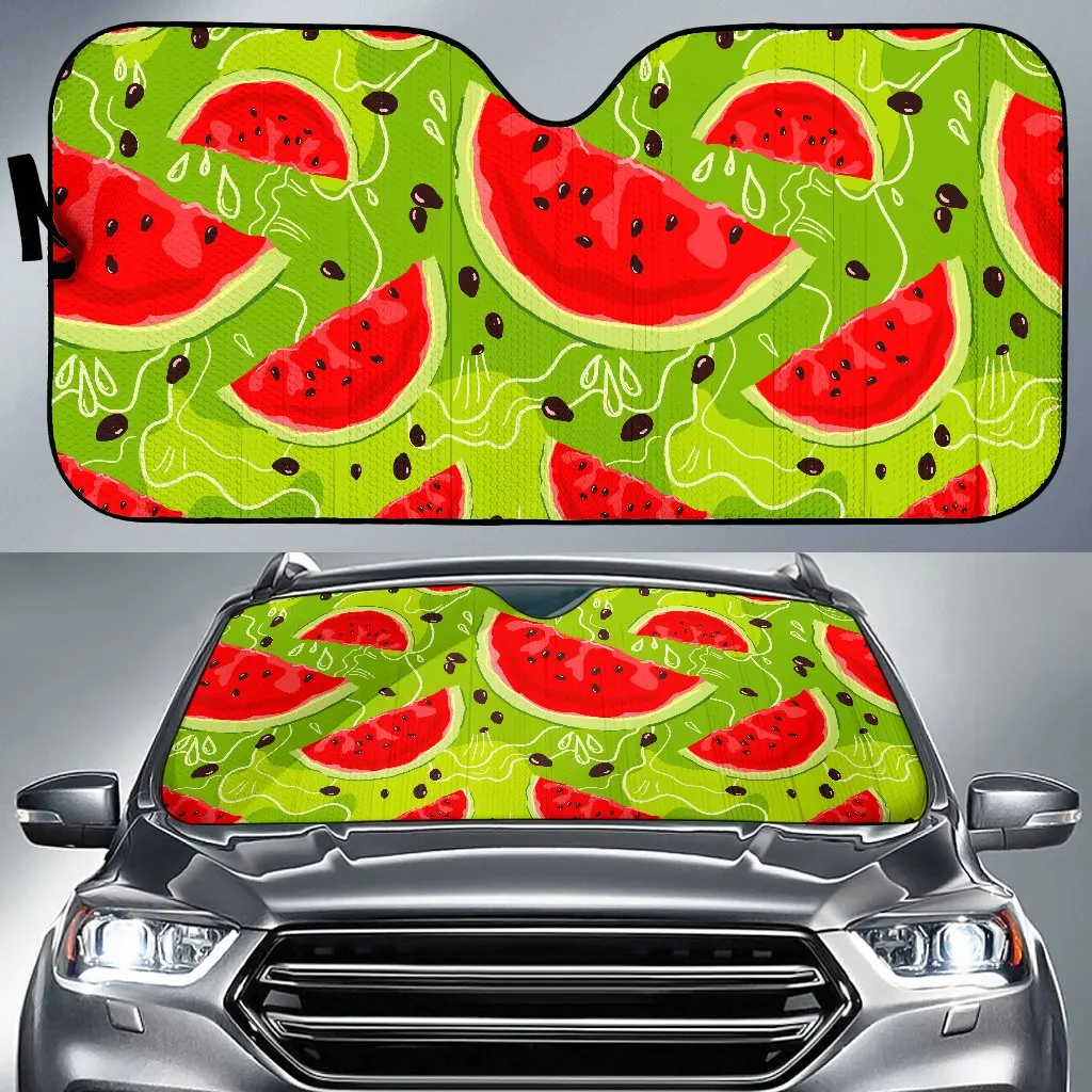 

Yummy Watermelon Pieces Pattern Print Car Sun Shade