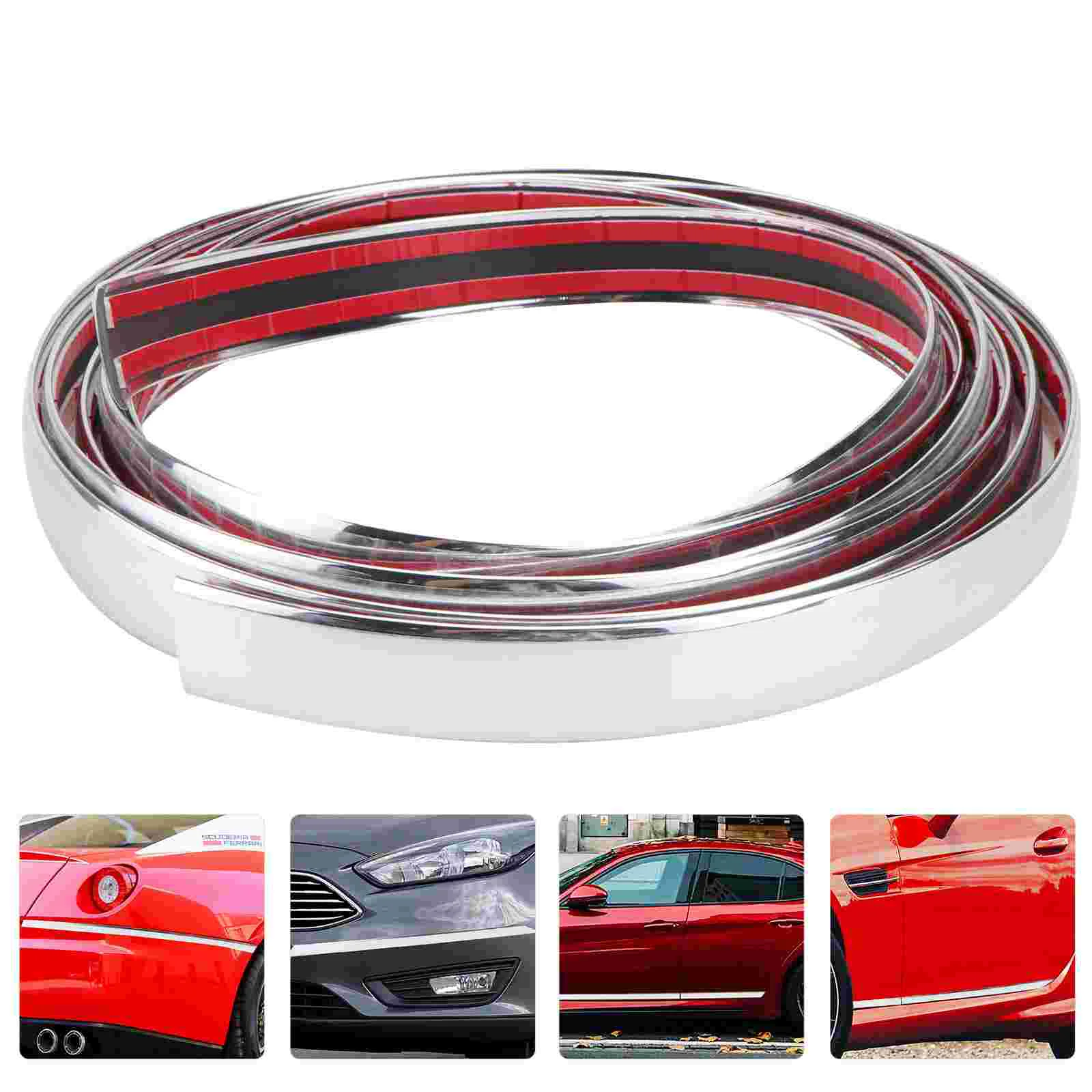 

* 21mm Flexible Car Adhesive Chrom Styling Strip Trim Strip Protector for Window Bumper Body Door Exterior ( )