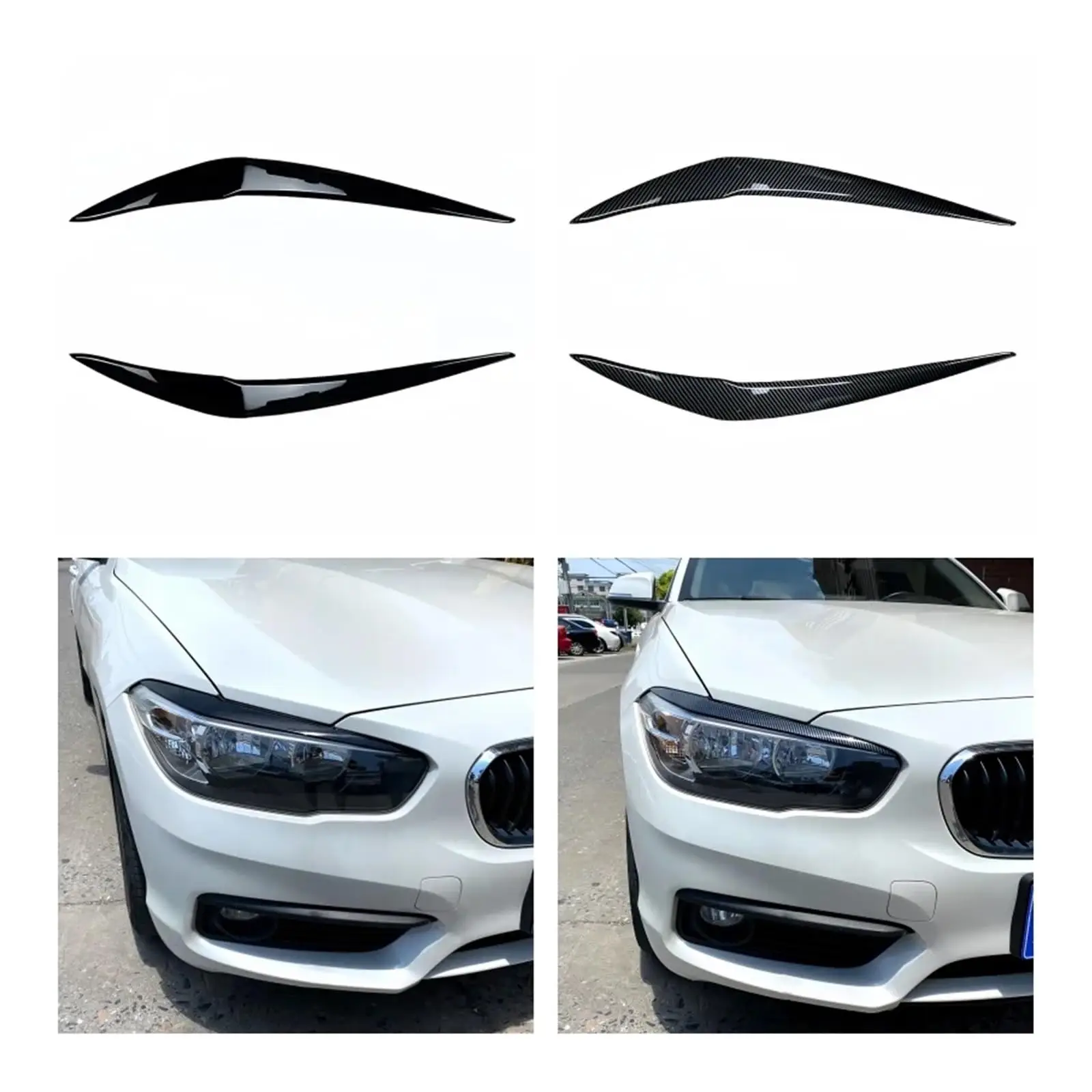 Фото Для BMW F20 F21 1 серии 116i 118i 120i 125i M135i M140i 2015-2019 Автомобильная лампа для бровей и век, аксессуары для фар №2