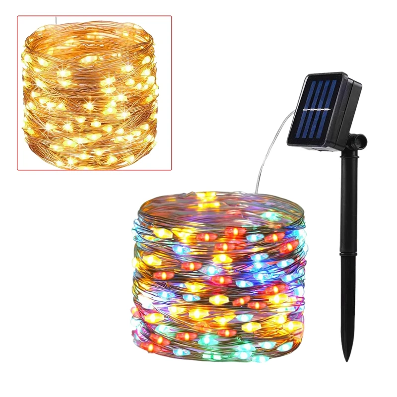 

New Solar LED String Lights, 10M Waterproof Flexible Fairy Christmas Lights, Used In Outdoor Courtyards
