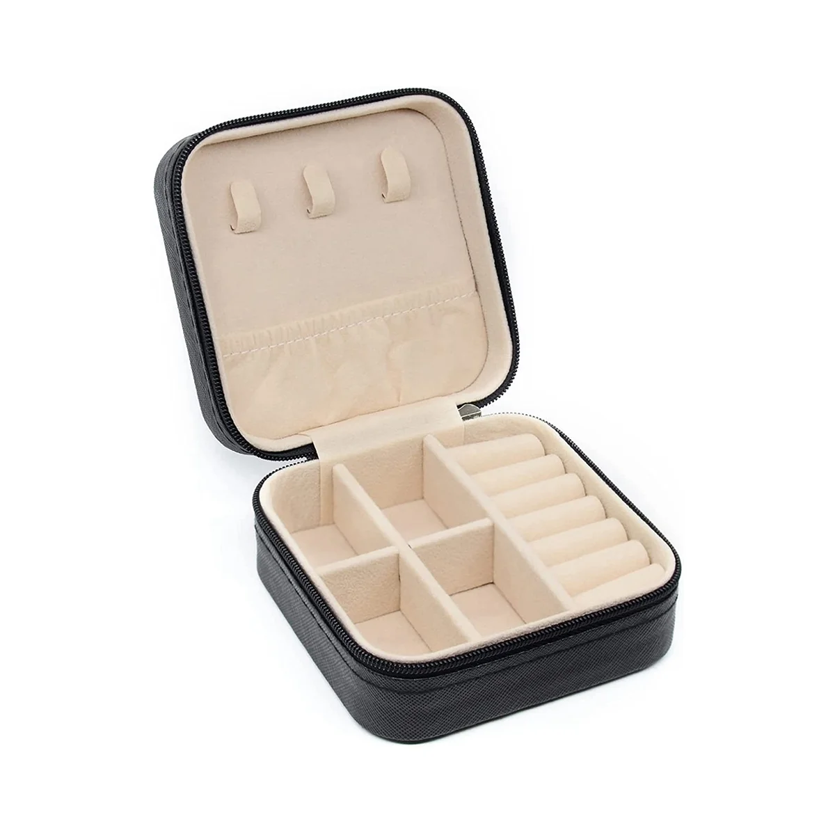 

Portable Jewelry Storage Box Travel Organizer Case Leather Storage Earrings Necklace Ring Jewelry Organizer Display C